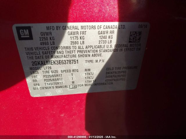 2GKALMEK3E6378751 GMC Terrain Sle-1