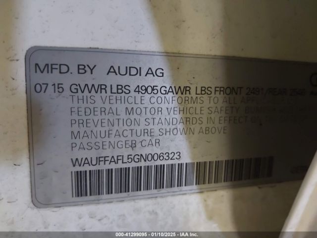 WAUFFAFL5GN006323 Audi A4 2.0t Premium