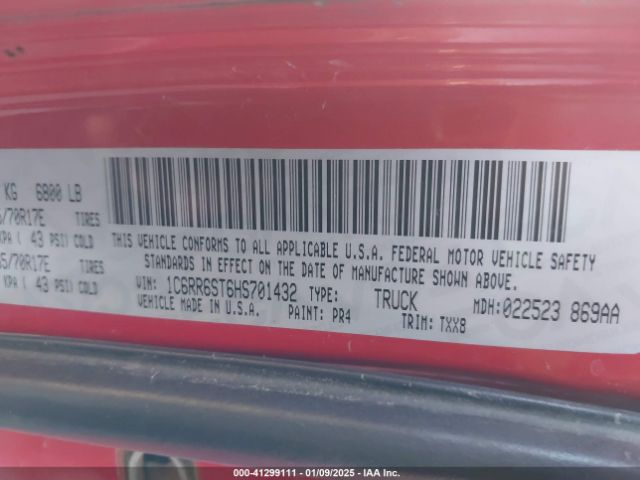 1C6RR6ST6HS701432 RAM 1500 Tradesman