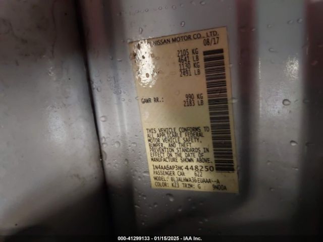 1N4AA6AP3HC448250 Nissan Maxima 3.5 Platinum