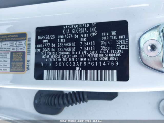 5XYK33AF6PG114769 KIA Sportage Ex