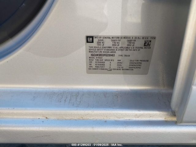 3GCUKSEC6FG208463 Chevrolet Silverado 1500 1lz