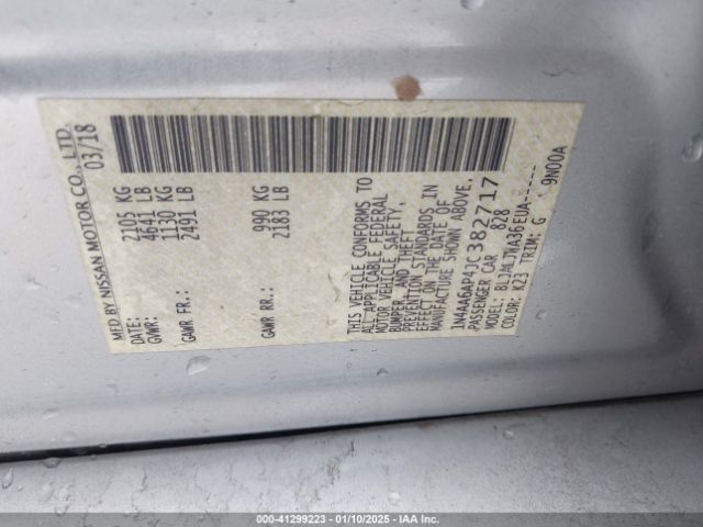 1N4AA6AP4JC382717 Nissan Maxima 3.5 Sv