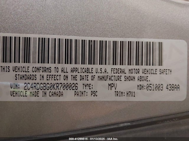 Dodge Grand Caravan Se 2019 2C4RDGBG0KR700026 Image 9