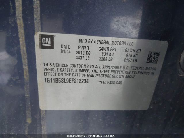 1G11B5SL9EF212234 Chevrolet Malibu 1ls