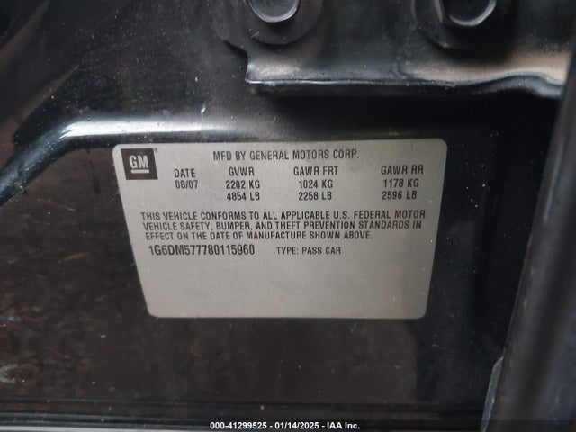 2008 CADILLAC CTS 1G6DM577780115960 Photo 8