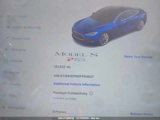 2013 TESLA MODEL S 5YJSA1DP9DFP04627 Photo 6