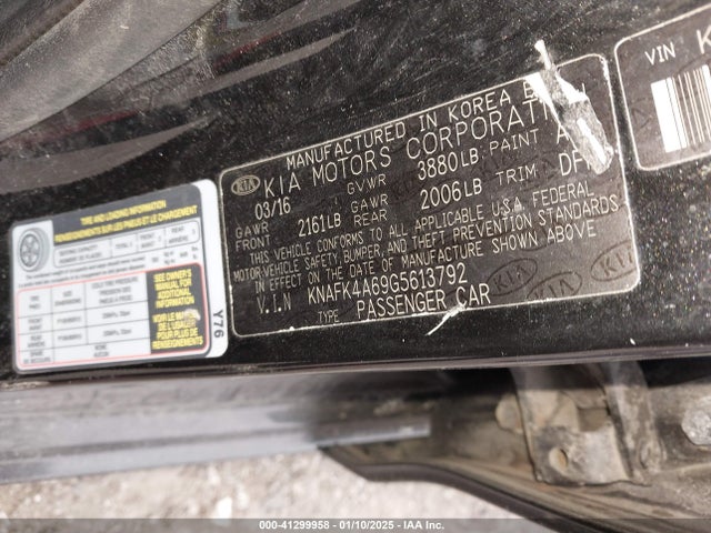 KIA FORTE LX 2016 KNAFK4A69G5613792 Image 9
