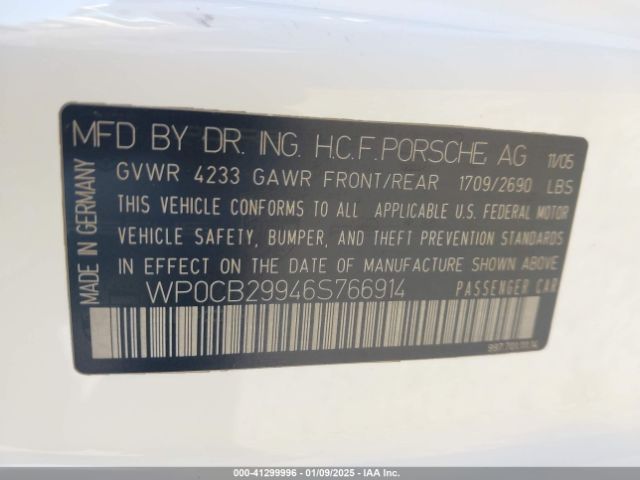 2006 PORSCHE 911 WP0CB29946S766914 Photo 8