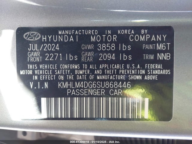 Hyundai mpi nu pe 2025 KMHLM4DG6SU868446 Image 9