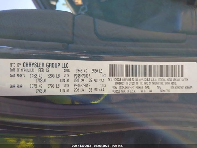 1C4RJFAG4EC130856 Jeep Grand Cherokee Laredo