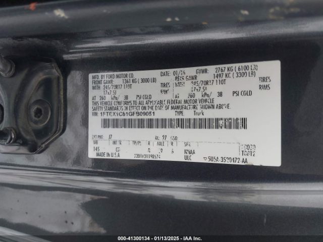 1FTEX1C81GFB09051 Ford F-150 Xl
