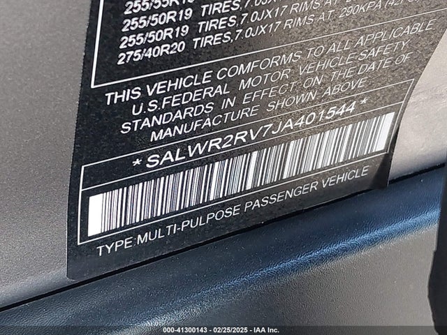 Land Rover aj20p6 2020 SALWR2SU3LA743674 Image 9