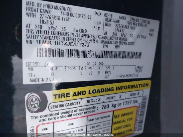 1FMJU1HTXJEA27249 Ford Expedition Xlt