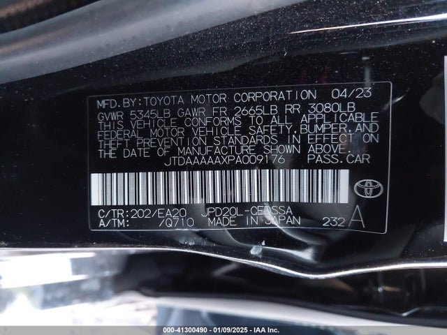 JTDAAAAAXPA009176 Toyota Mirai Xle