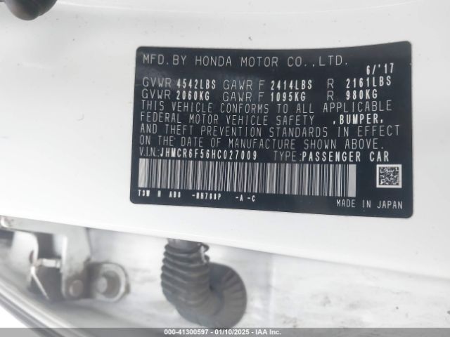 JHMCR6F56HC027009 Honda Accord Hybrid Ex-l