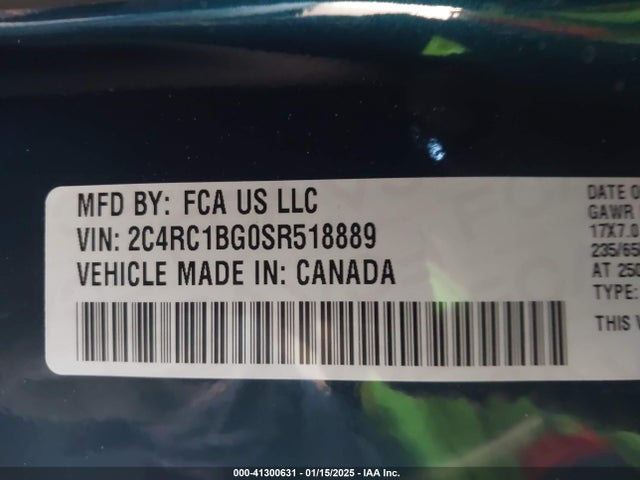 Chrysler Pacifica Select 2025 2C4RC1BG0SR518889 Image 9