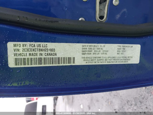 Dodge CHARGER R/T 2022 2C3CDXCT8NH231803 Image 9