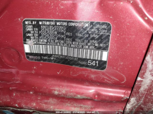 JA4AZ3A37JZ058182 Mitsubishi Outlander Es
