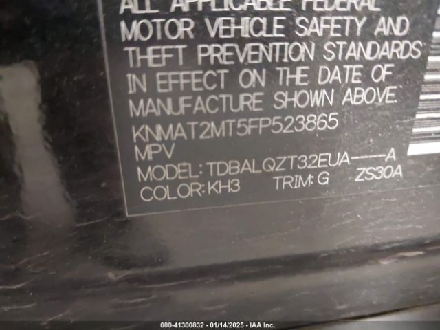 KNMAT2MT5FP523865 Nissan ROGUE SV