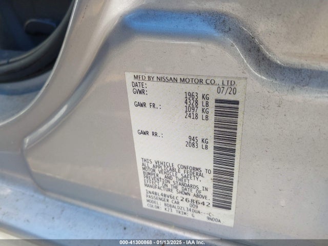 1N4BL4BV6LC268642 Nissan Altima S Fwd