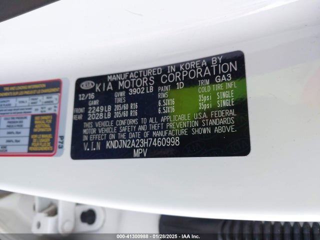 KIA Soul 2017 KNDJN2A23H7460998 Image 9