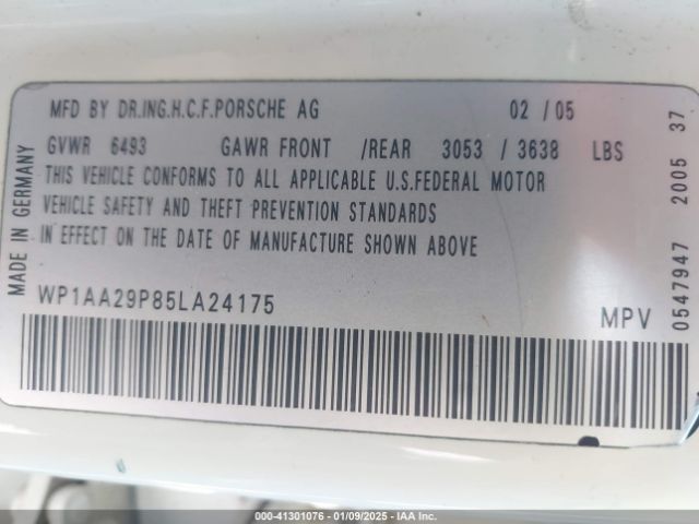 2005 PORSCHE CAYENNE WP1AA29P85LA24175 Photo 8