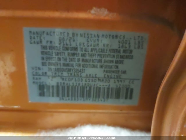 Nissan Sentra Sr Xtronic Cvt 2021 3N1AB8DV5MY325437 Image 9