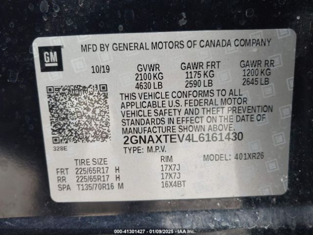2GNAXTEV4L6161430 Chevrolet Equinox Awd 2fl