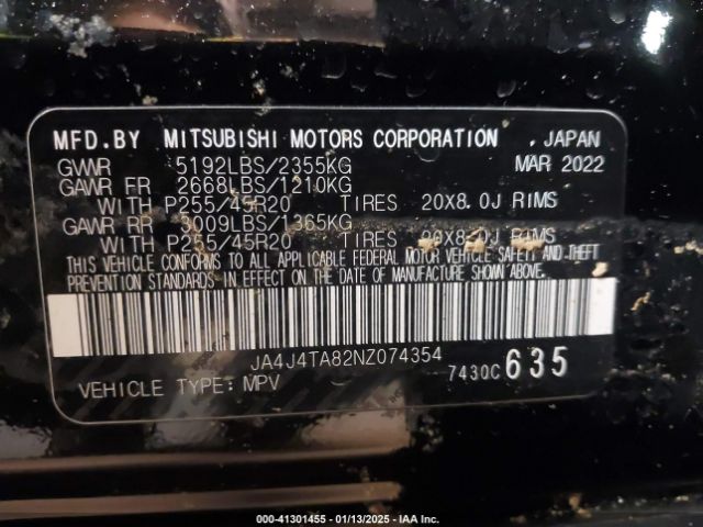 2022 MITSUBISHI OUTLANDER JA4J4TA82NZ074354 Photo 8