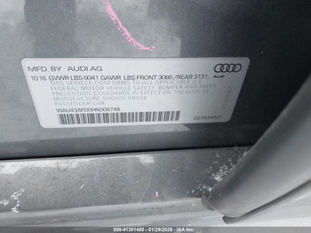 2017 AUDI A8 L WAU43AFD0HN008748 Photo 8