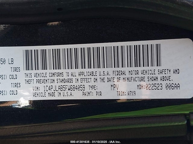 Jeep Cherokee Sport 2015 1C4PJLAB5FW684059 Image 9