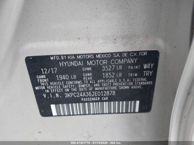 3KPC24A36JE012878 Hyundai ACCENT SE