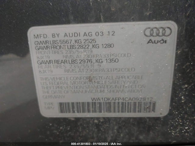 2012 AUDI Q5 WA1DKAFP4CA092812 Photo 8