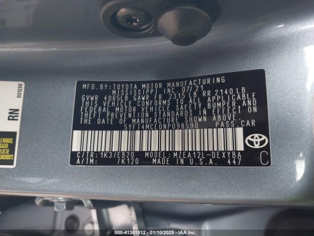 5YFT4MCE0NP098590 Toyota Corolla Xse