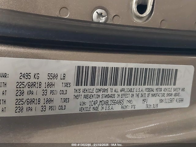 Jeep Cherokee Limited 4x4 2020 1C4PJMDX8LD564065 Image 9