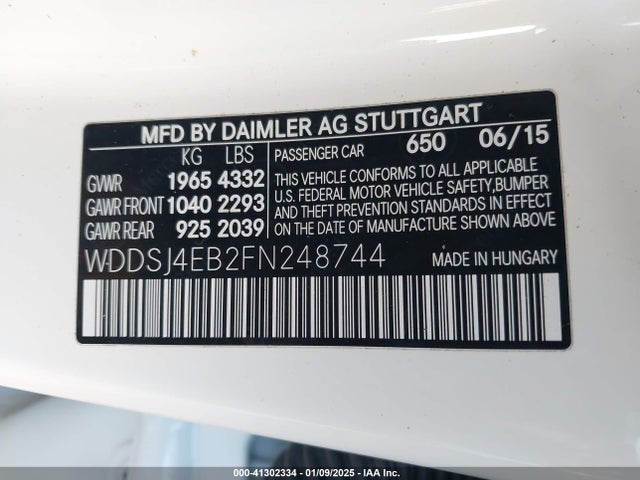 Mercedes-Benz CLA 250 2015 WDDSJ4EB2FN248744 Image 9