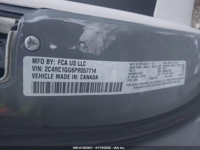 2C4RC1GG6PR557714 Chrysler Pacifica Limited