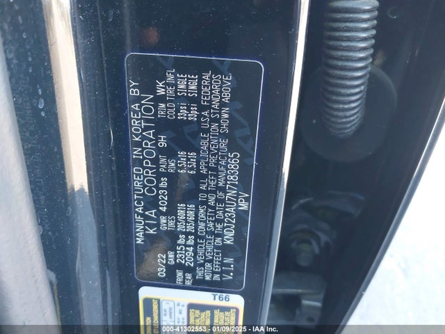 KIA SOUL LX 2022 KNDJ23AU7N7183865 Image 9