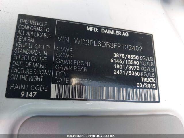 WD3PE8DB3FP132402 Mercedes-Benz Sprinter 2500 High Roof