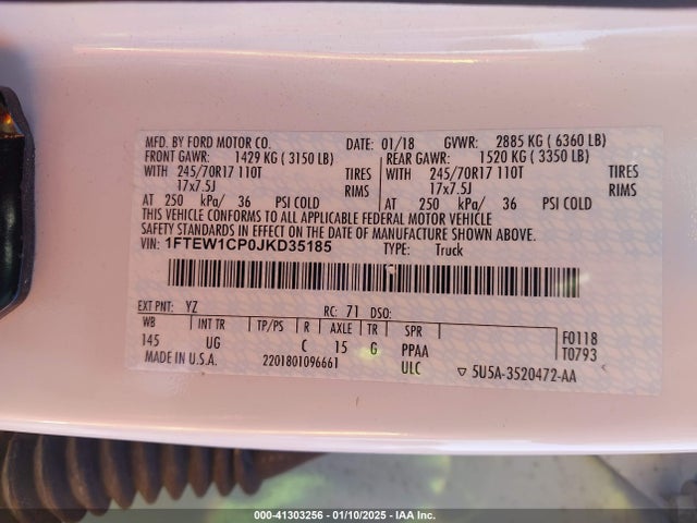 Ford F-150 Xlt 2018 1FTEW1CP0JKD35185 Image 9