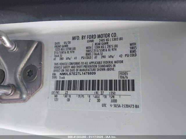 Ford Transit Connect Xl Cargo Van 2020 NM0LS7E27L1478809 Image 9