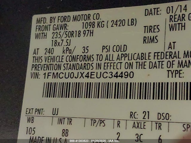 Ford Escape Titanium 2014 1FMCU0JX4EUC34490 Image 9