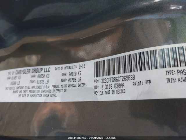 2012 FIAT 500C 3C3CFFDR6CT269638 Photo 8