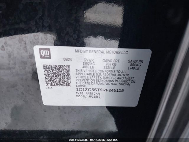 1G1ZG5ST9RF245115 Chevrolet Malibu Fwd Rs
