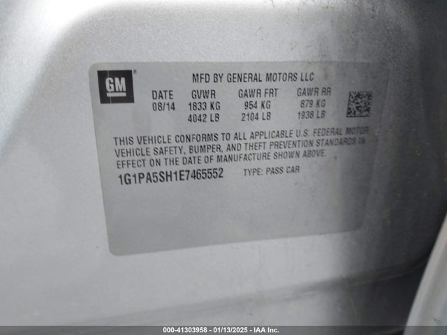 Chevrolet Cruze Ls Auto 2014 1G1PA5SH1E7465552 Image 8