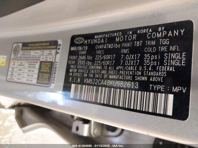 Hyundai TUCSON SE 2019 KM8J2CA48KU982613 Image 9