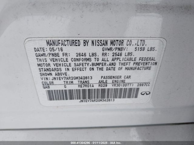 JN1EV7AR2GM342813 Infiniti Q50 3.0t Premium