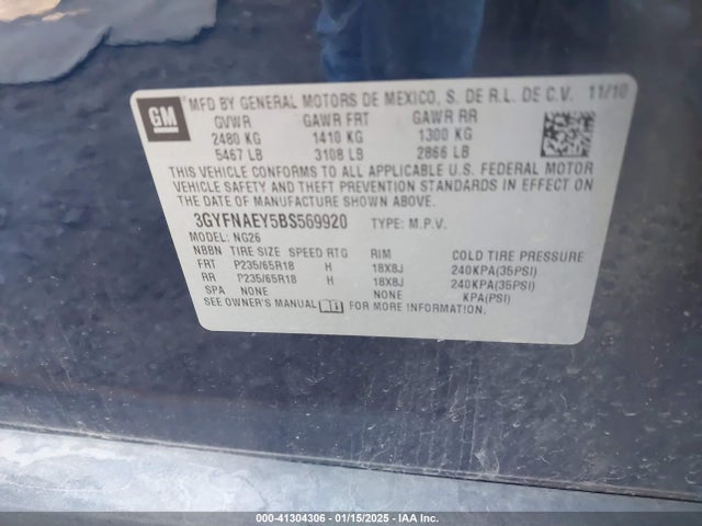 2011 CADILLAC SRX 3GYFNAEY5BS569920 Photo 8