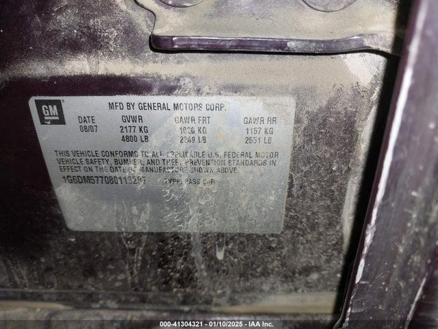 2008 CADILLAC CTS 1G6DM577080113287 Photo 8